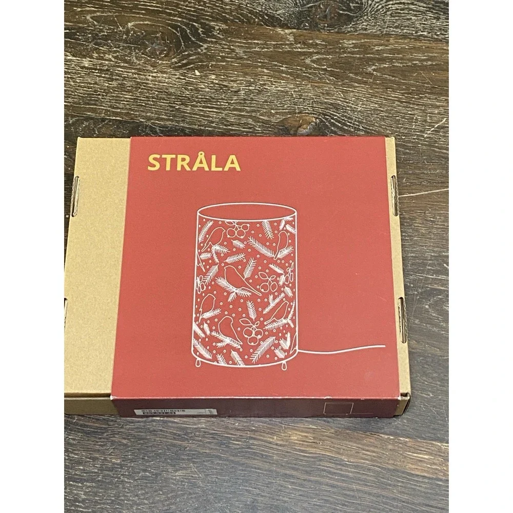 Ikea Strala Table Lamp Birds Handmade Rice Paper NEW 12